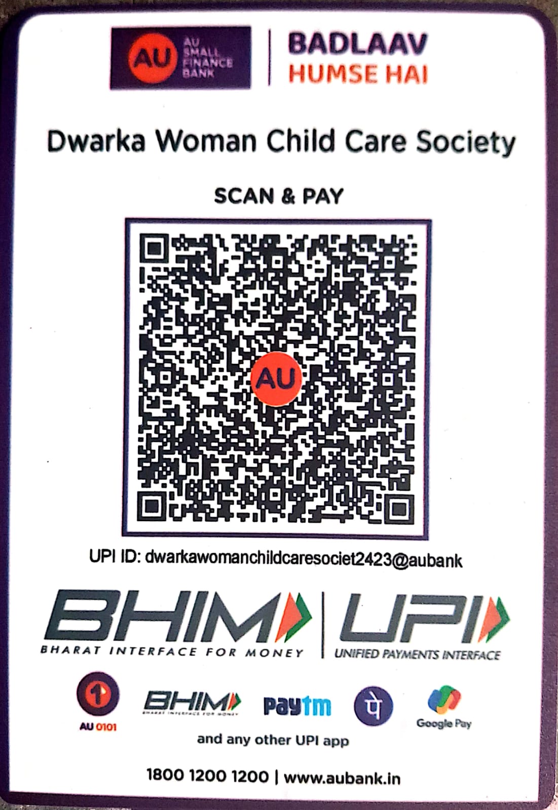 Donate via QR